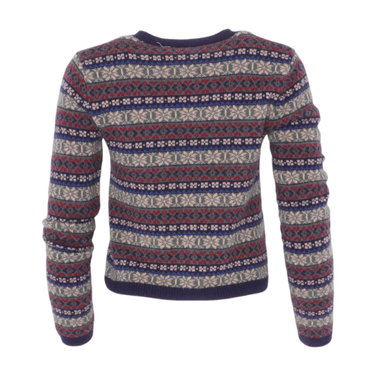 Hover Zara Multi Abstract Cardigan Sweater – Image 2