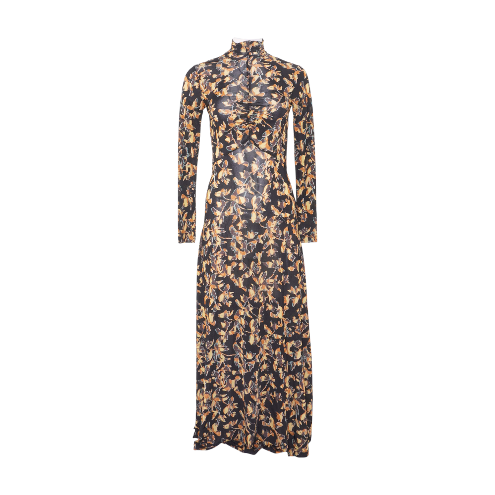 ulla johnson maxi dress Freesia Gown - Saffron Orange Open Back Silk Ulla Johnson Silk-Blend Maxi Dress