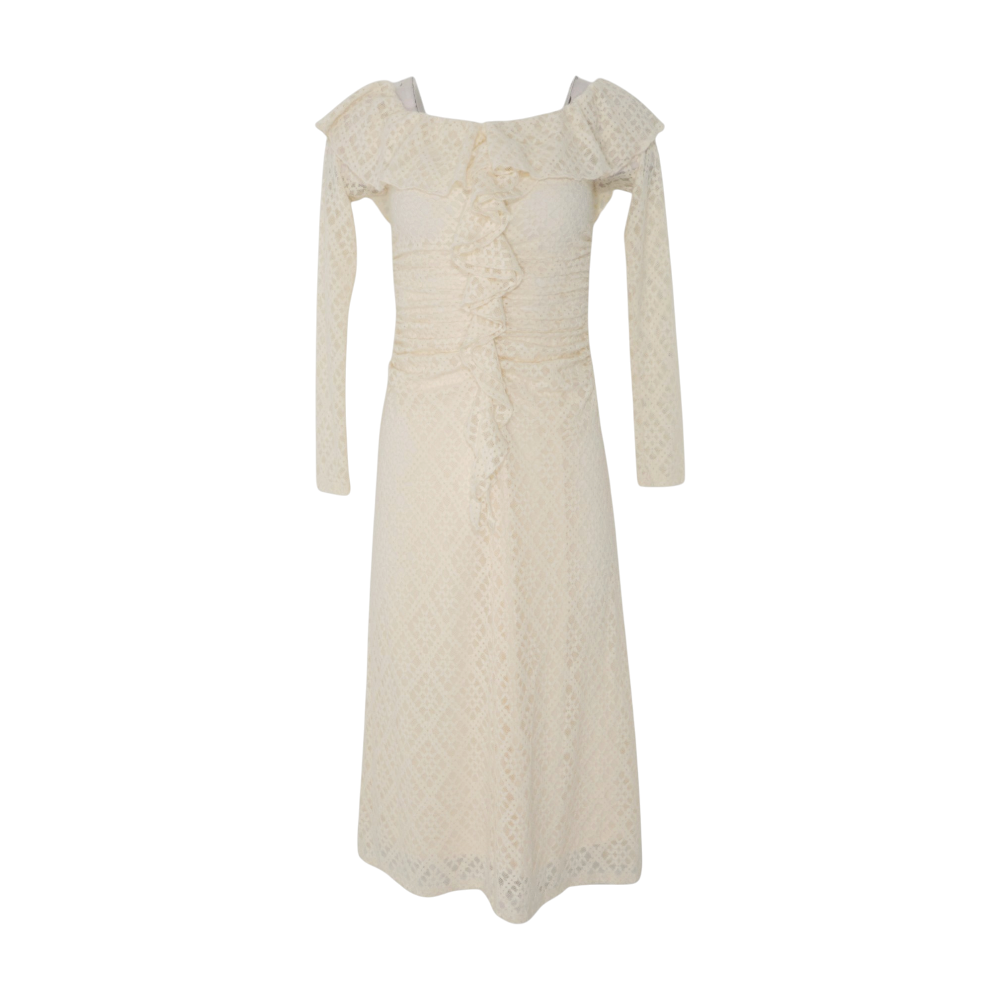 astr the label white lace midi dress Nathalia Dress