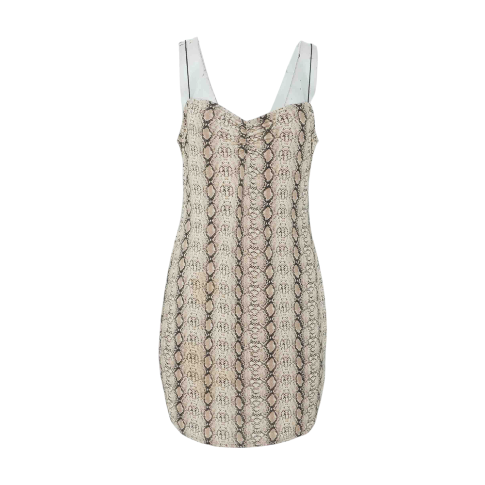 Beige Animal Print Mini Dress – Unclaimed Baggage