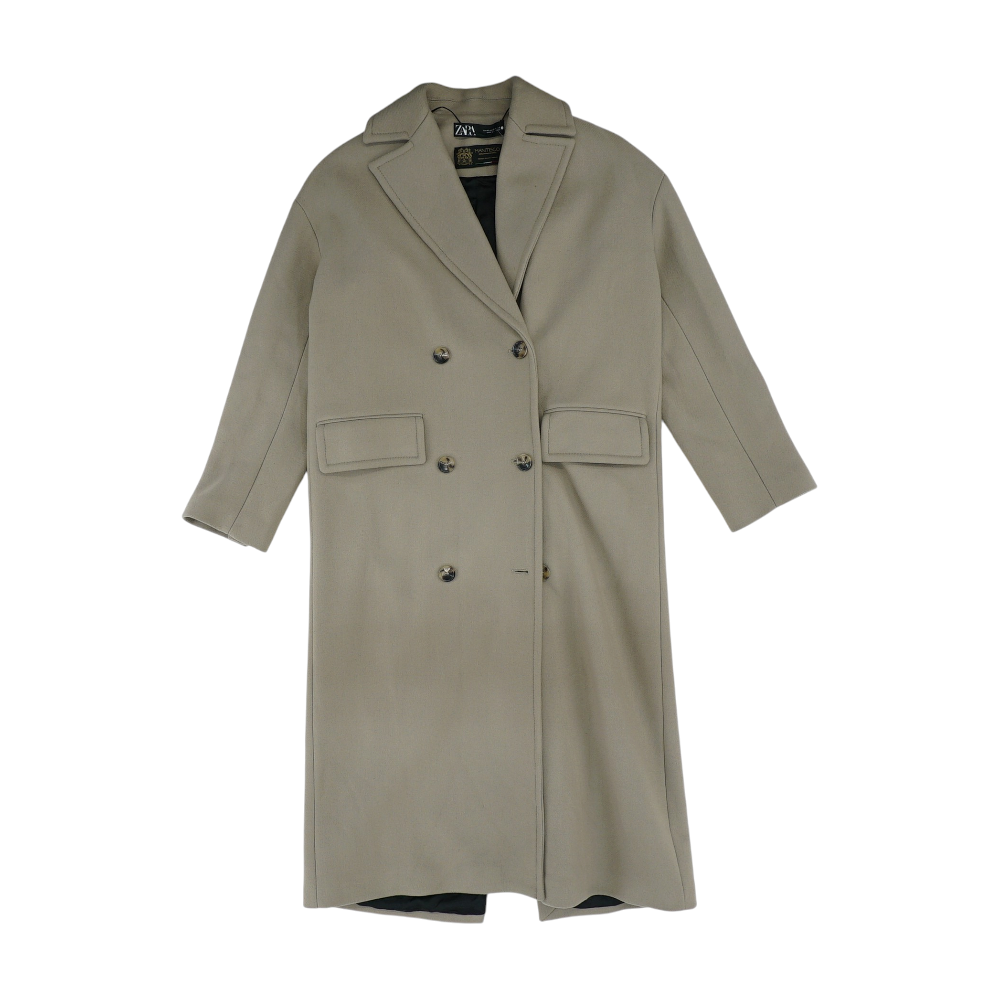 Beige Solid Coat – Unclaimed Baggage