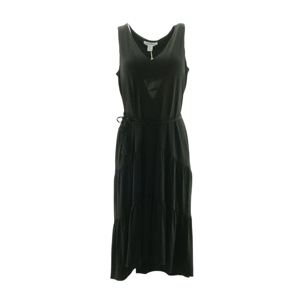 tommy bahama midi dresses Black Dress – Unclaimed Baggage SIZ:11 off the shoulder tight and ready for the slit party dresses