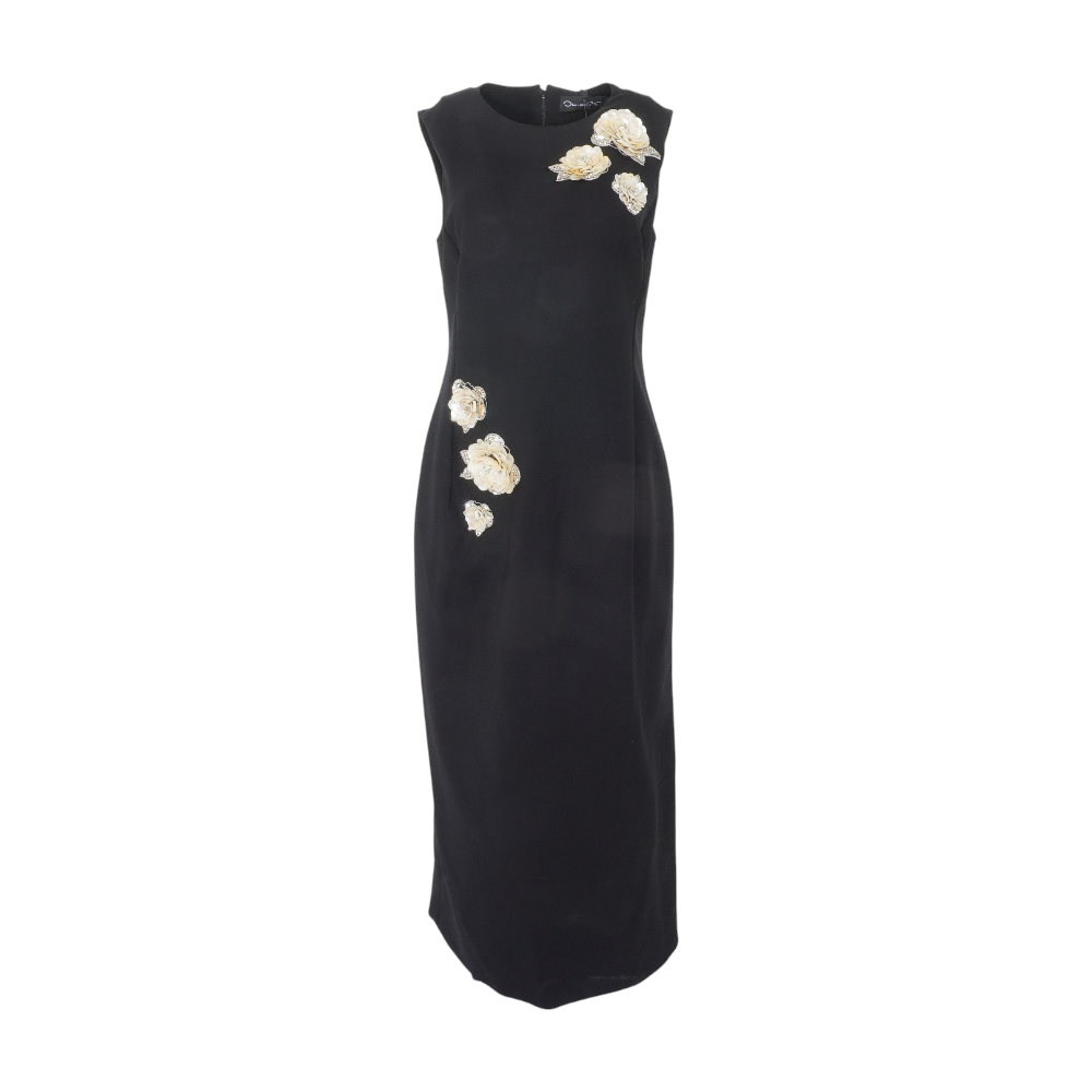 Black Pre-Spring 2026 Brooch Embroidered Cocktail Sleeveless Dress –  Unclaimed Baggage