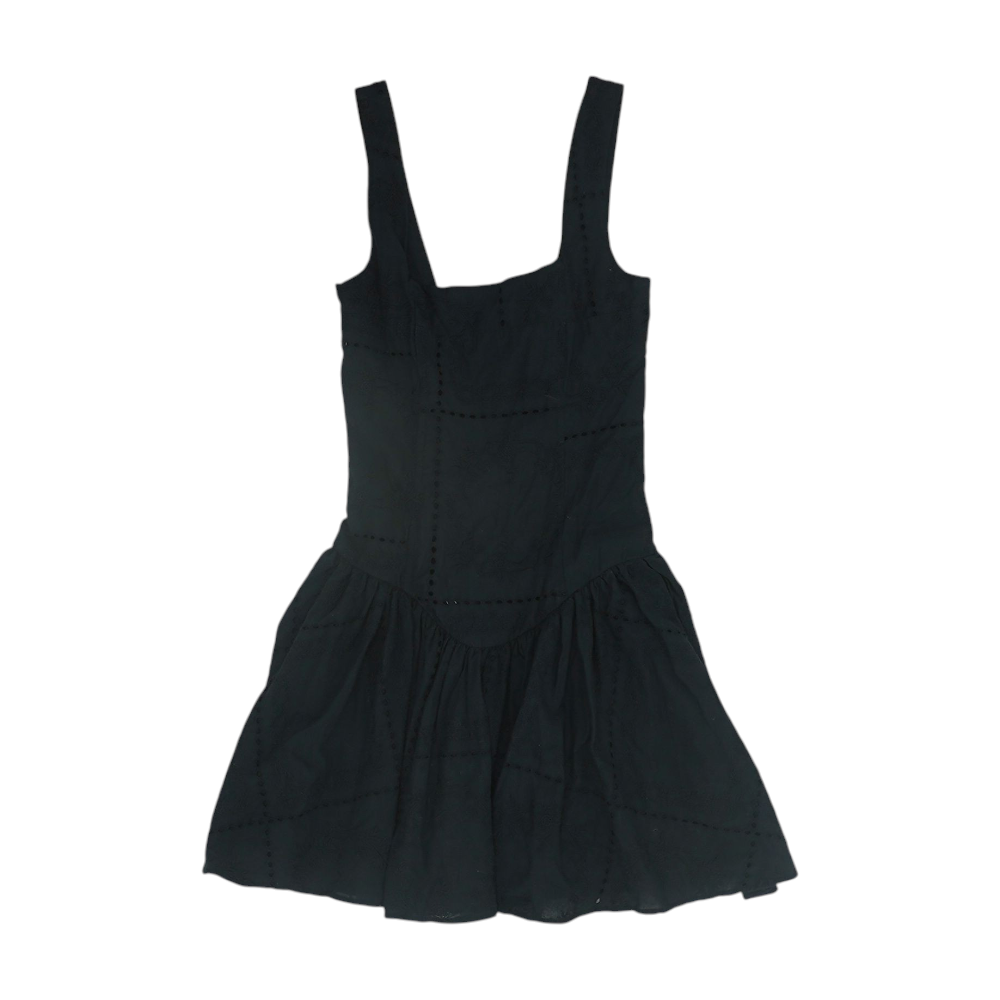 weworewhat black dress Navy Mini – Unclaimed Baggage Size:4 - 5Y christmas night out dress day wear Black Dress With Denim