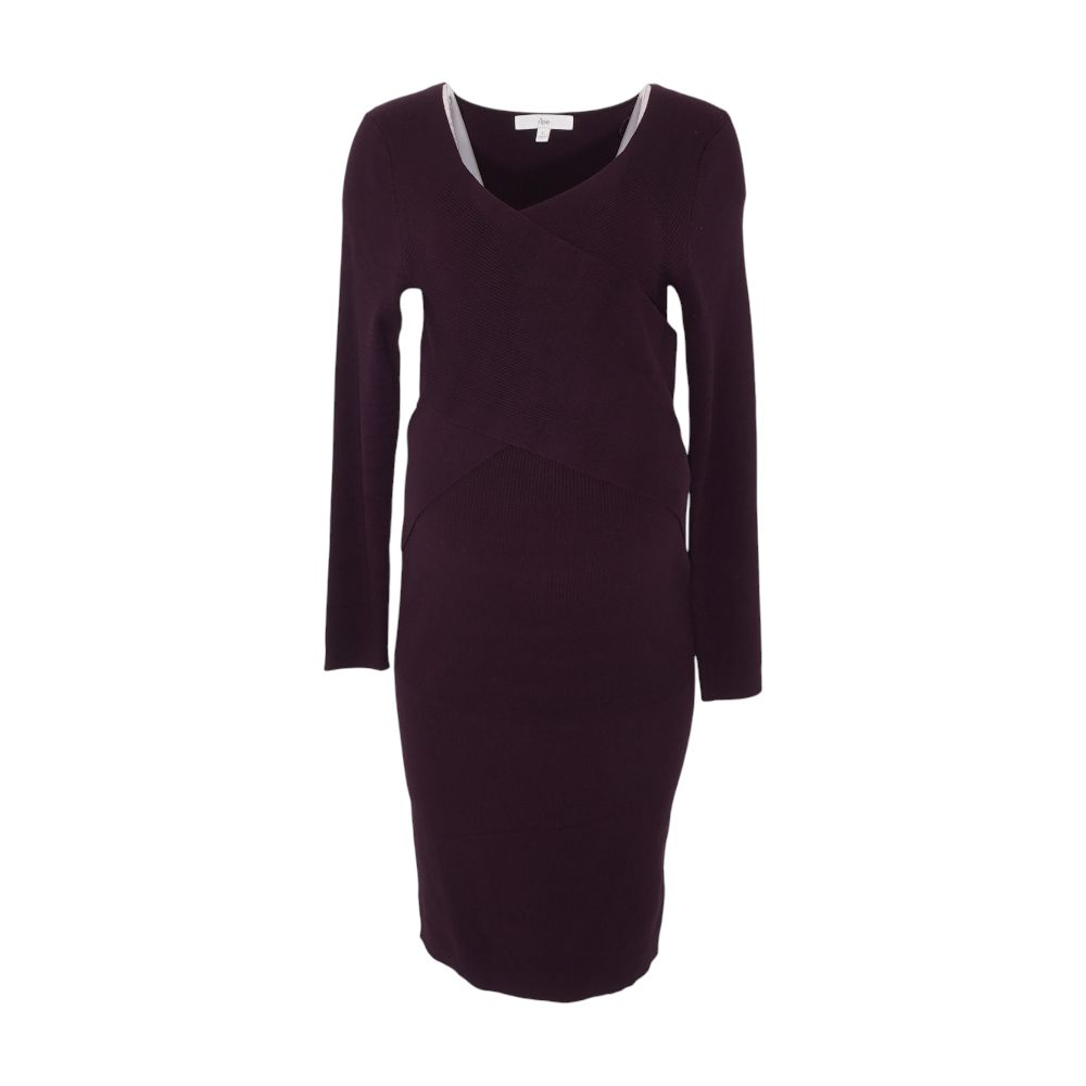 midi dress maternity Burgundy – Unclaimed Baggage its great for nursing SIZE:38/32 Chocolate Halter Bodycon Midi material_acrylic