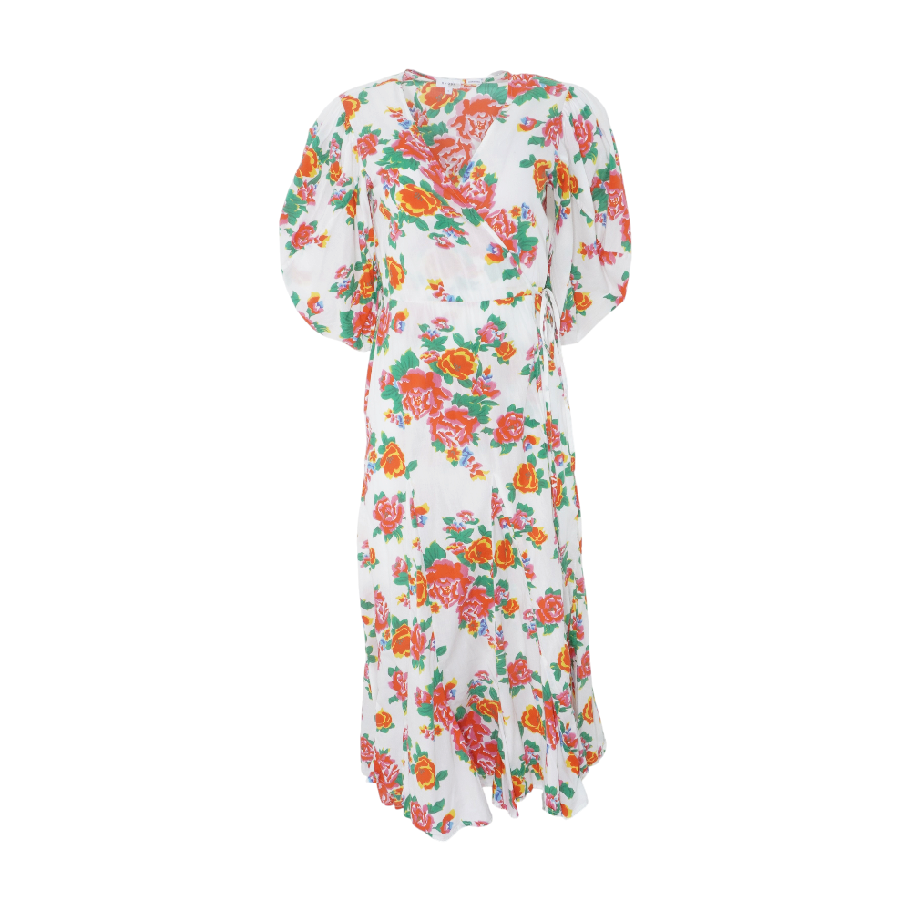 rhode midi dress White Floral Midi Dress