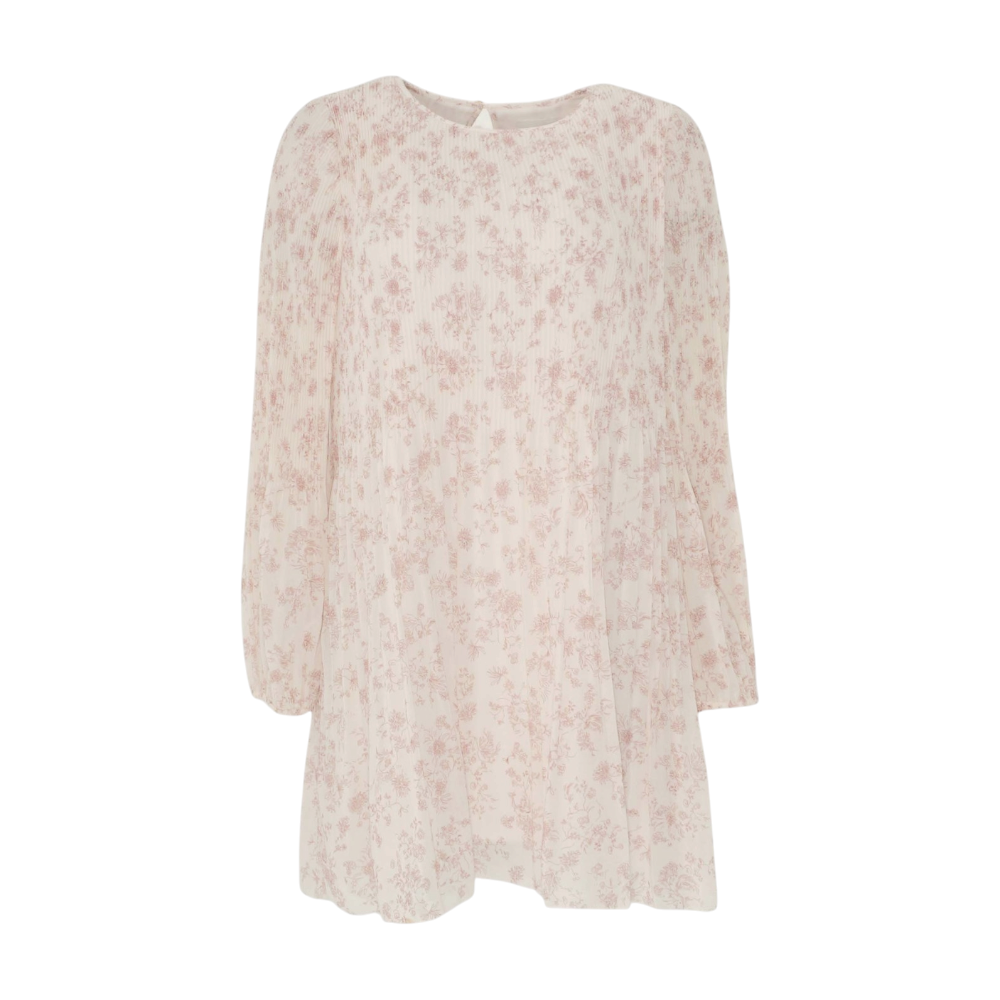 wilfred mini dress Beige Floral goddess size:4L 293 Item ID Genevieve Women's Ruffle Wrap
