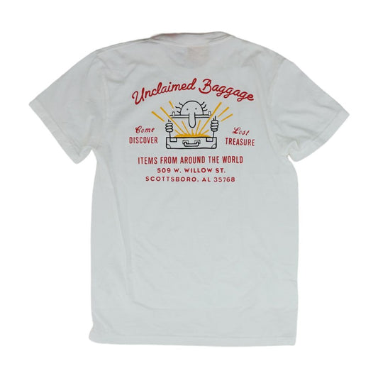 Hover White Unclaimed Baggage Pocket T-Shirt – Image 2