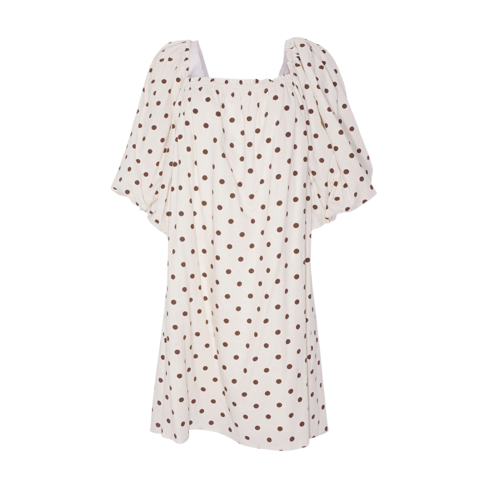 Beige Polka Dot Mini Dress Unclaimed Baggage Beige Polka Dot Mini Dress Unclaimed Baggage