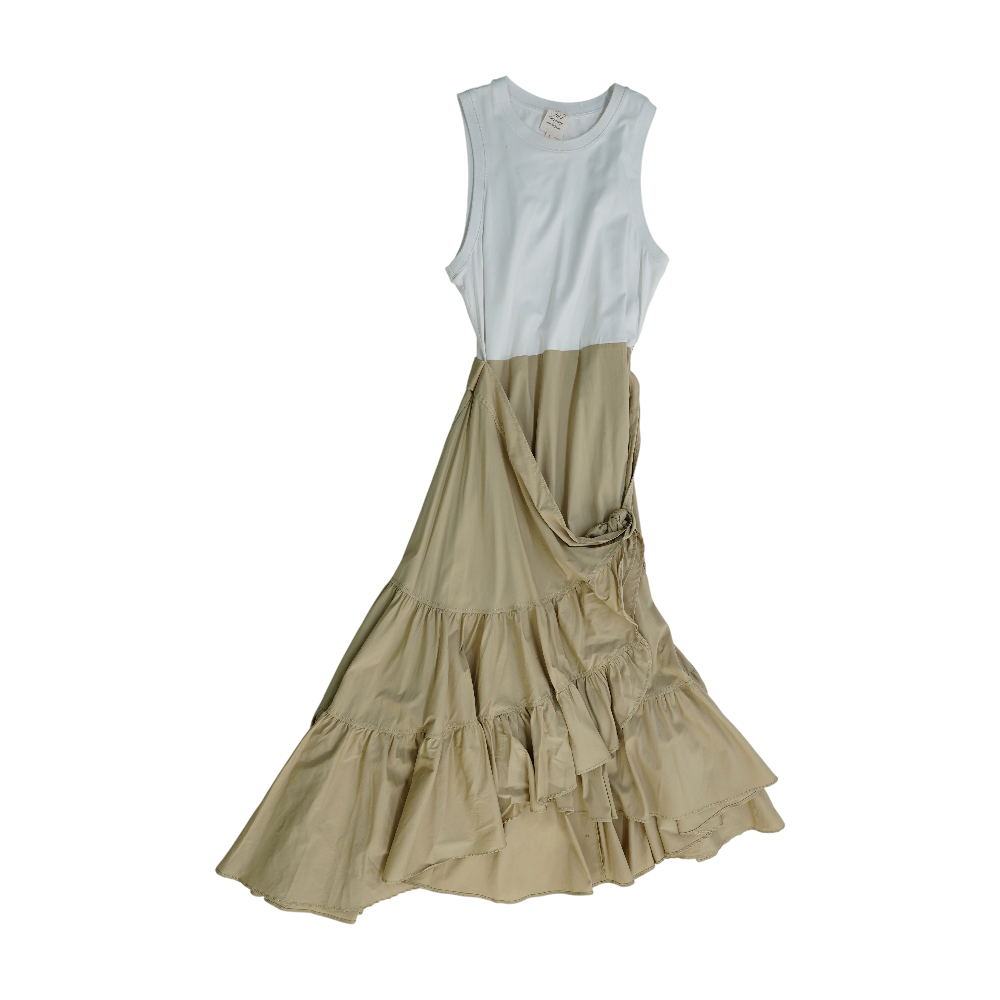 Tan Color Block Maxi Dress  Unclaimed Baggage
