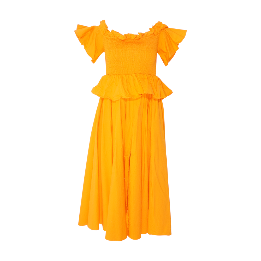 Orange Midi Dress