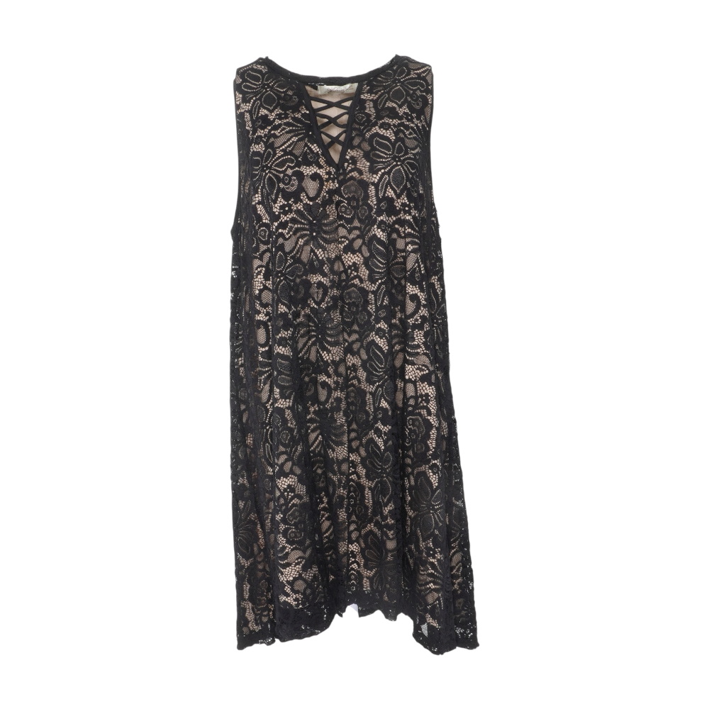 knee length dresses for ladies Scalloped Boudoir Lace Short Dress