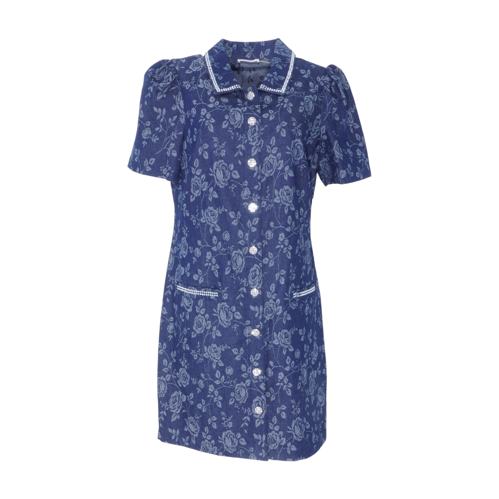 Blue Floral Mini Dress