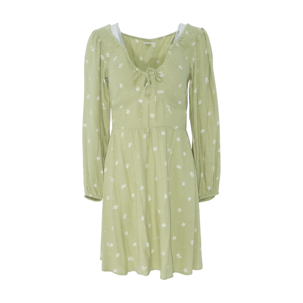 Green Floral Mini Dress – Unclaimed Baggage