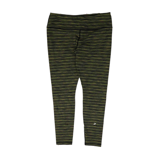 Hover Glyder Green Striped Active Leggings – Image 2