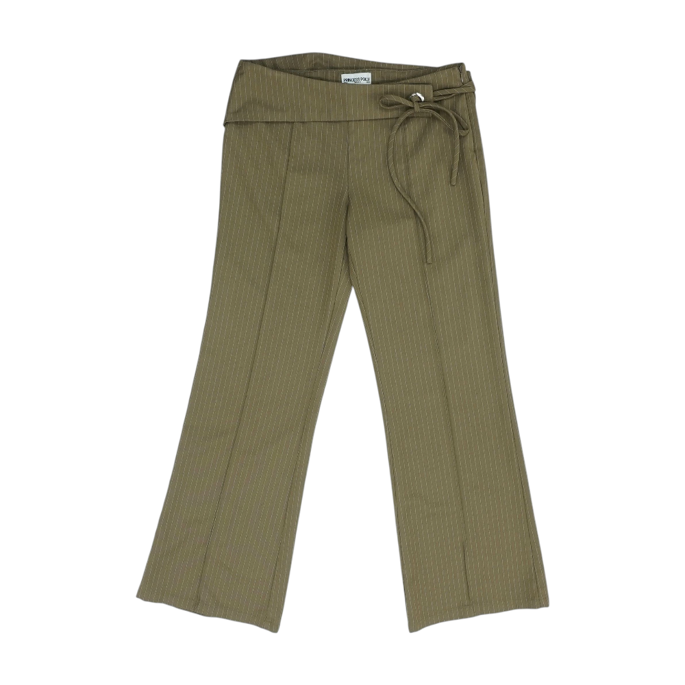 princess polly dress pants Brown Striped Wide Leg – Unclaimed Baggage Roomy straight legs lend Yours London Women's Plus Globally inspired Size:48 US Jacket/Waistcoat + 42W Trousers