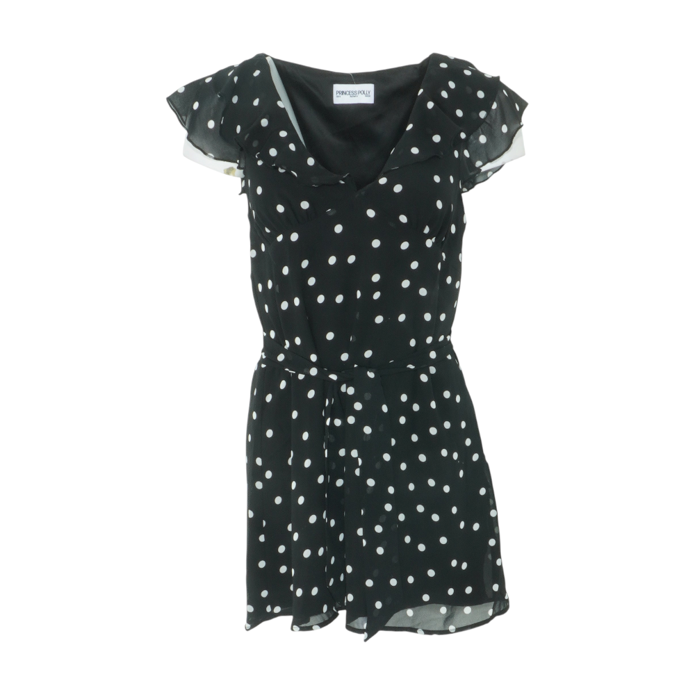 princess polly black polka dot dress Mini – Unclaimed Baggage dot print with flutter