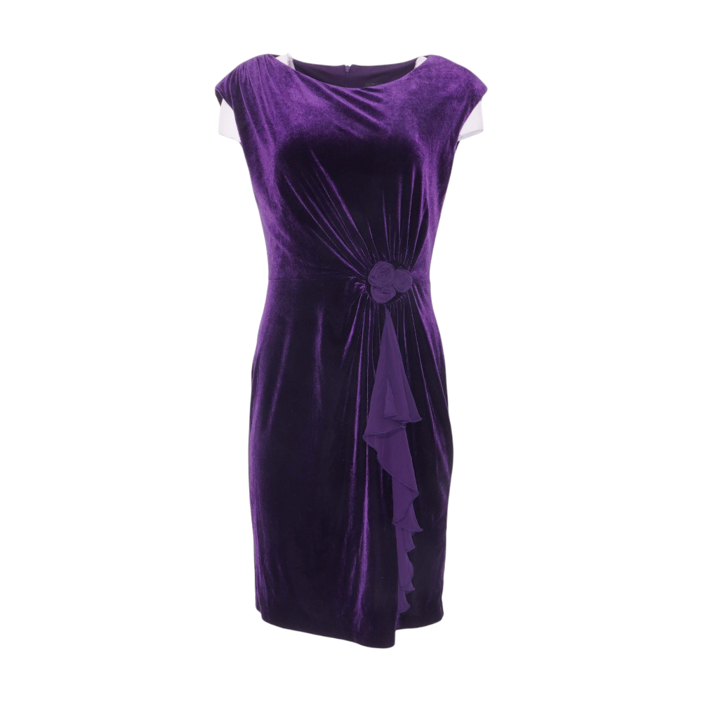 dark purple midi dress Mila Dark Purple Heritage Floral Regular Midi Dress