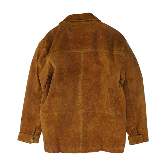 Hover Brown Solid Leather Jacket