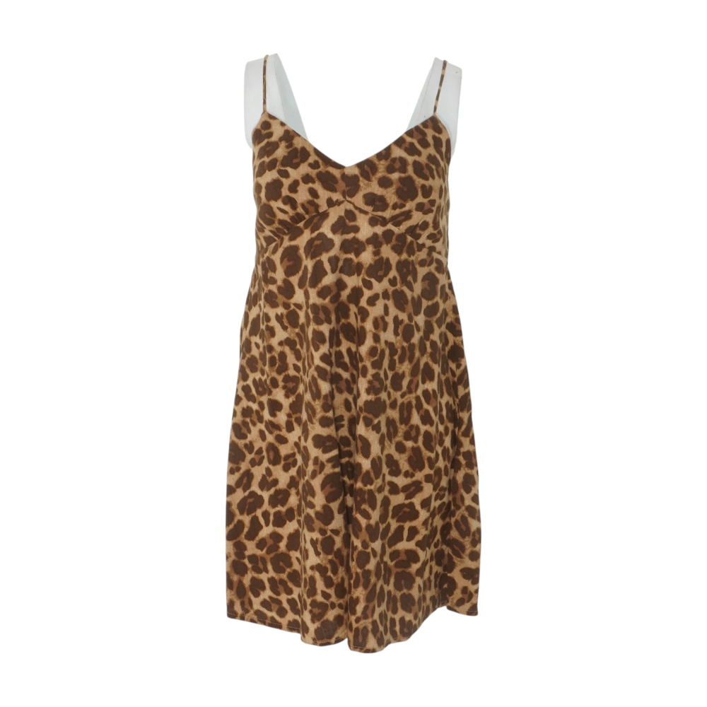Tan Animal Print Mini Dress – Unclaimed Baggage