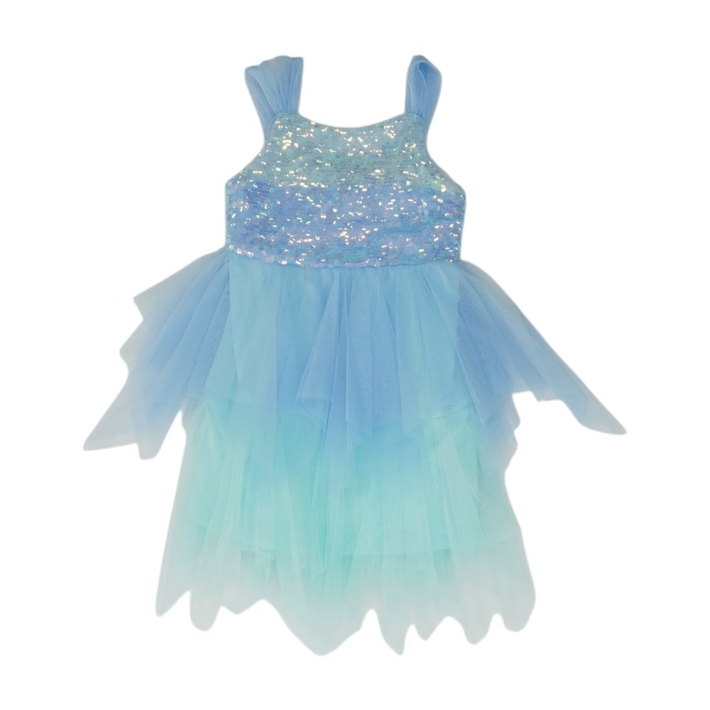 Blue Color Block Dress