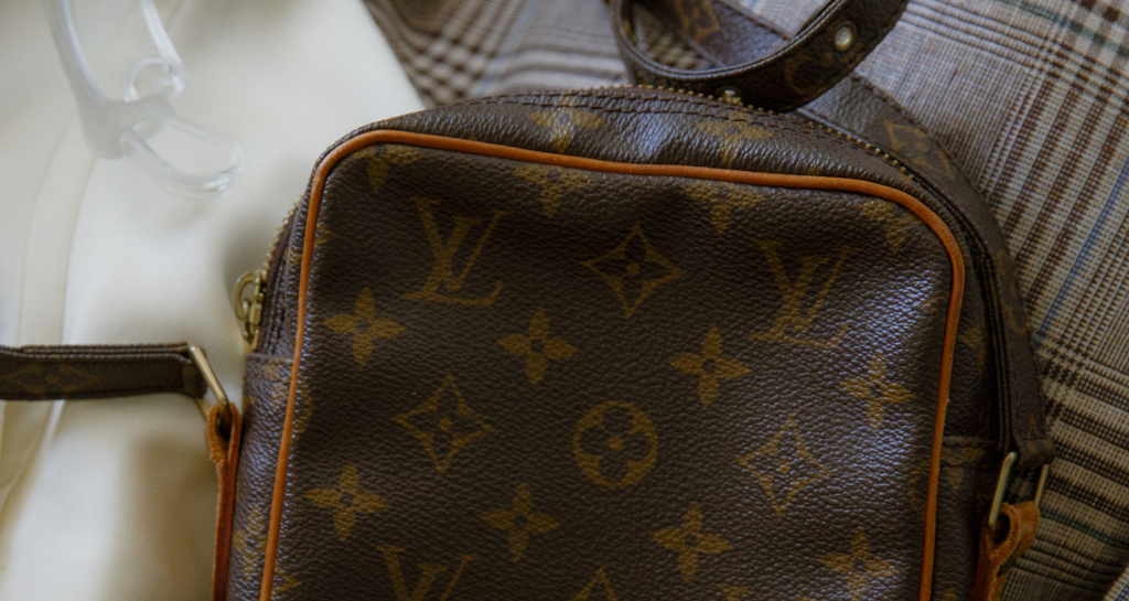A brown Louis Vuitton bag
