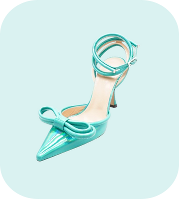 blue heel shoe