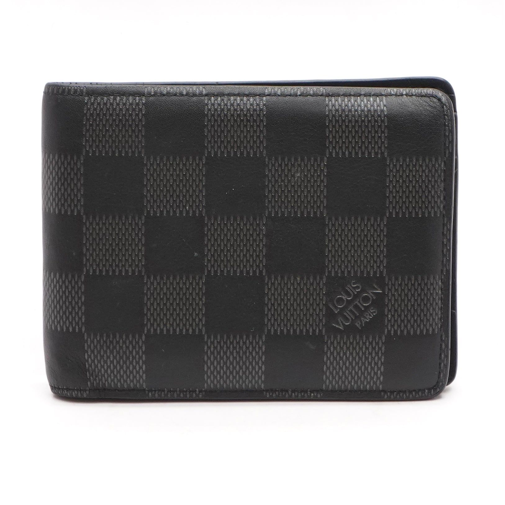 Louis Vuitton Multiple Men's Wallet Bifold Black Damier Infini