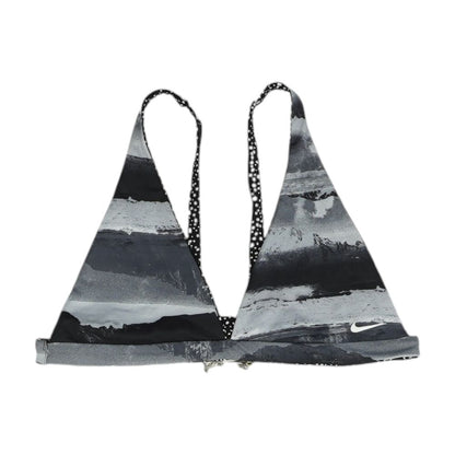 Black Animal Print Swim Top