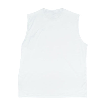 White Solid Swim Top