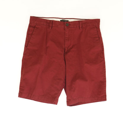 Maroon Solid Chino Shorts