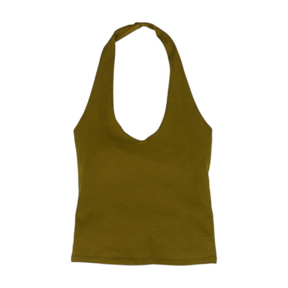 Green Tank Knit Top