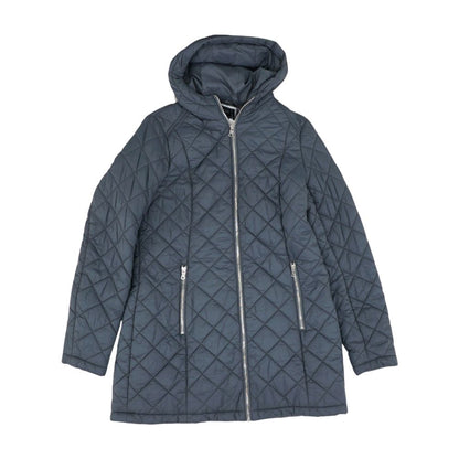 Gray Solid Puffer Jacket