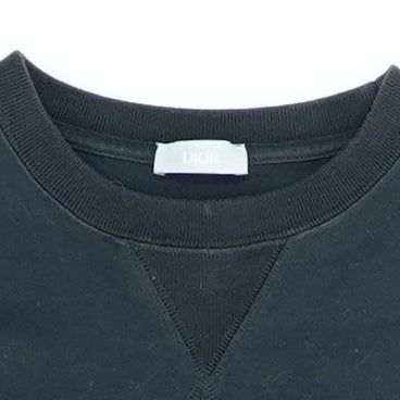 Louis Vuitton Embroidered Signature Short-sleeved Cotton Crewneck Blue. Size M0
