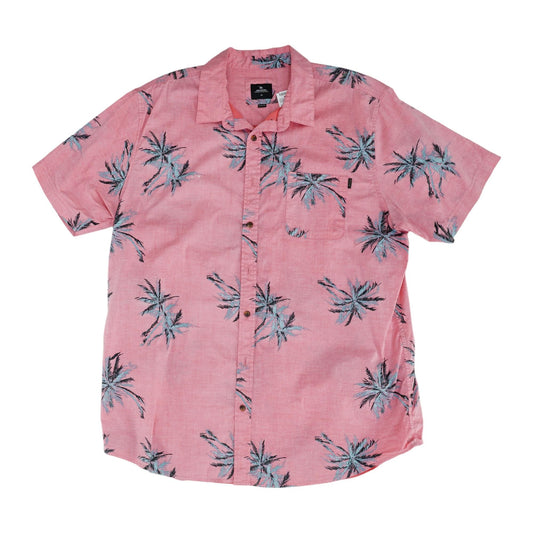 Pink Tropical Short Sleeve Polo