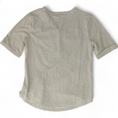 White Striped Henley T-Shirt