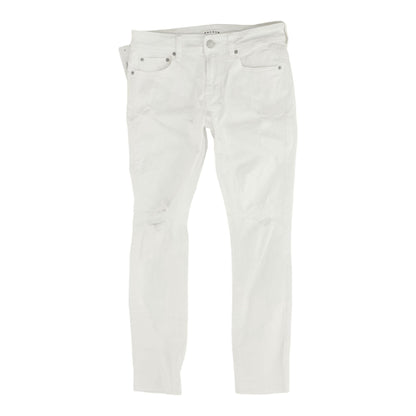 White Solid Skinny Jeans
