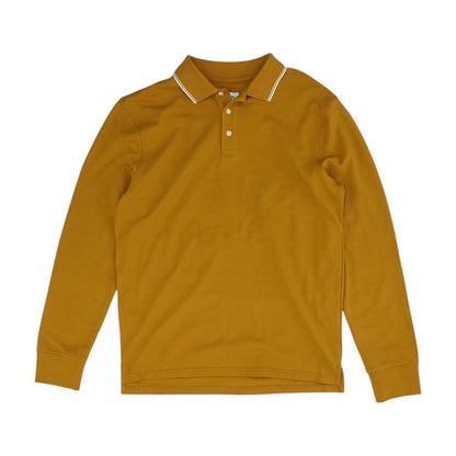 Mustard Solid Long Sleeve Polo