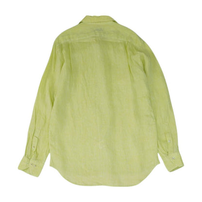 Green Solid Long Sleeve Button Down
