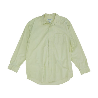 Green Striped Long Sleeve Button Down