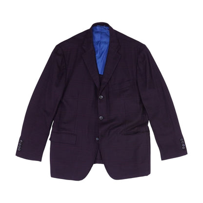 Maroon Neiman Marcus Cashmere Plaid Sport Coat