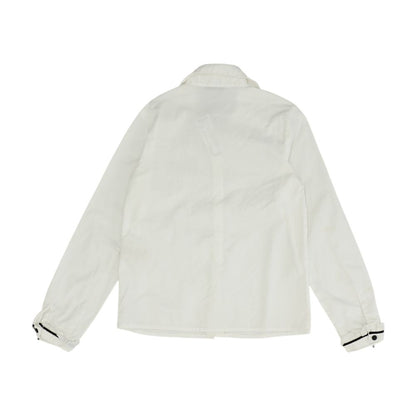White Solid Button Down
