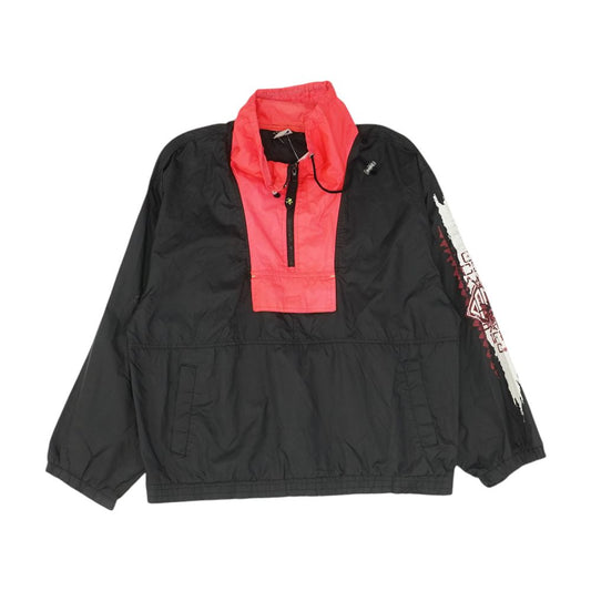Vintage Black 1/2-Zip Pullover Windbreaker
