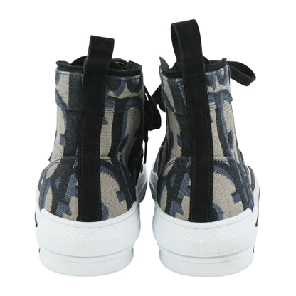 Beige/Black B23 League High-Top Sneaker in Maxi Dior Oblique Jacquard