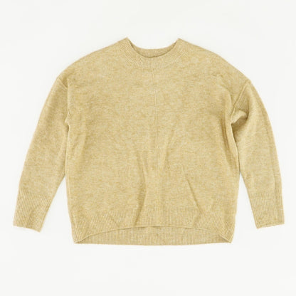Tan Solid Crewneck Sweater