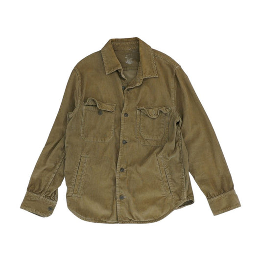 Brown Solid Outdoor Button Down