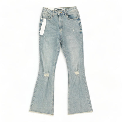 Blue Solid High Rise Jeans