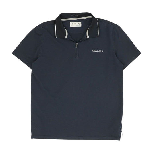 Navy Solid Short Sleeve Polo