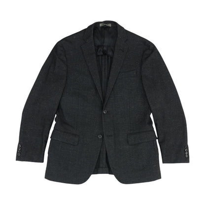 Navy Wool Herringbone Sport Coat