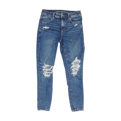 Blue High Rise Skinny Leg Jeans